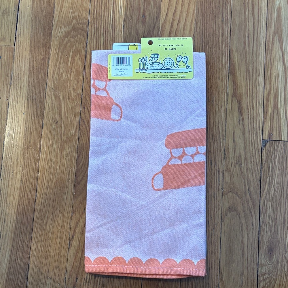 Blue Q Pink and Orange Hangry Tea Towel - Picture 4 of 4